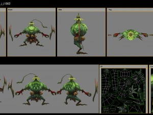 low poly 3d monster - wood scorpion 3D Model