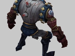 low poly 3d monster - wooden puppet 12 3D Модель