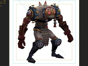 low poly 3d monster - wooden puppet 12 3D Модель
