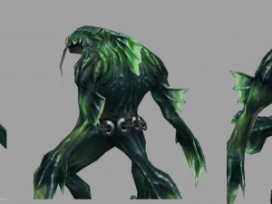 low poly 3d monster - squid elite 3D Model