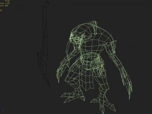 low poly 3d monster - squid elite 3D Model