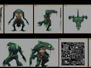 low poly 3d monster - squid elite 3D Model