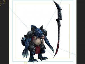 low poly 3d monster - catfish commandant Modelo 3D