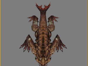 low poly 3d monster - rodents 3D मॉडल