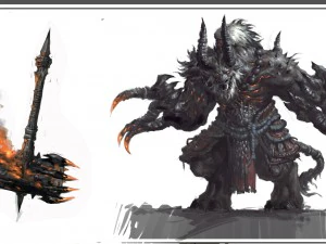 low poly 3d monster - cow head 3D Model