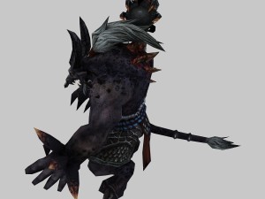 low poly 3d monster - cow head Modello 3D