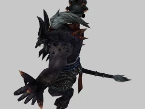 low poly 3d monster - cow head 3D Model