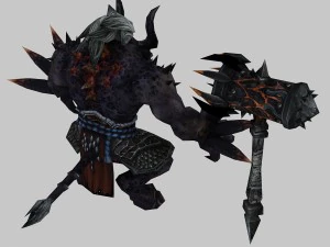 low poly 3d monster - cow head 3D Model