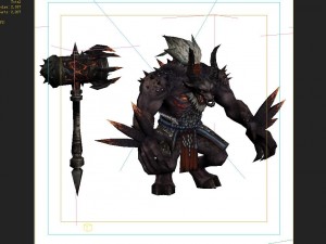 low poly 3d monster - cow head Modello 3D