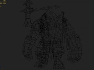 low poly 3d monster - cow head monster 3D Модель
