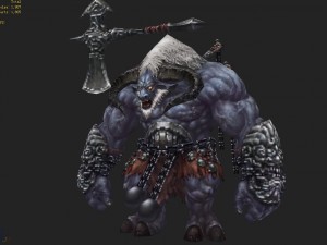 low poly 3d monster - cow head monster 3D Модель