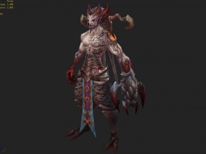low poly 3d monster - guardian Model 3D