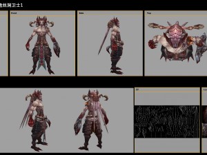 low poly 3d monster - guardian Model 3D