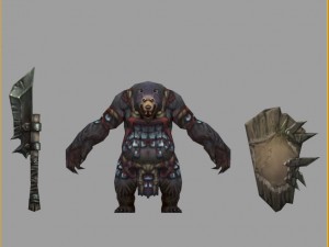 low poly 3d monster - green wind 3Dモデル