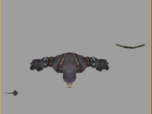 low poly 3d monster - green wind 3Dモデル