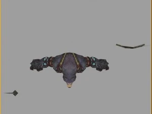 low poly 3d monster - green wind 3D Model