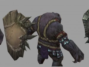 low poly 3d monster - green wind 3D Model