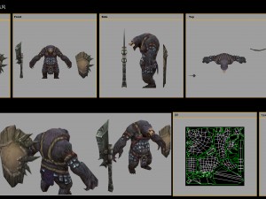 low poly 3d monster - green wind 3Dモデル