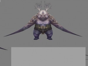 low poly 3d monster - qing xuan ginseng doll Modello 3D