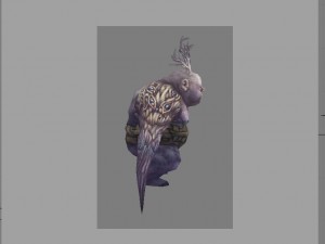low poly 3d monster - qing xuan ginseng doll Modello 3D