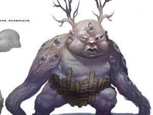 low poly 3d monster - qing xuan ginseng doll Modello 3D