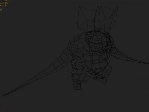 low poly 3d monster - qing xuan ginseng doll Modello 3D