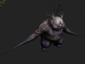 low poly 3d monster - qing xuan ginseng doll Modello 3D