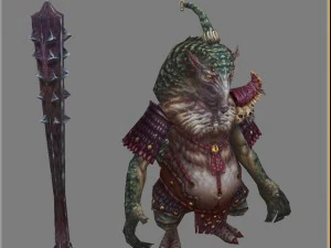 low poly 3d monster - armadillo fine 3D Model