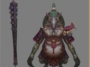 low poly 3d monster - armadillo fine Model 3D