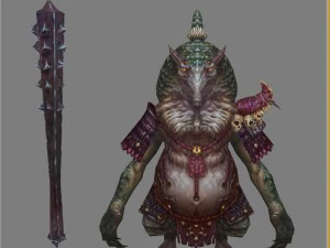 low poly 3d monster - armadillo fine 3D Model