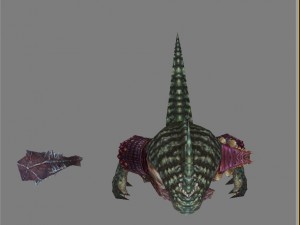 low poly 3d monster - armadillo fine Model 3D