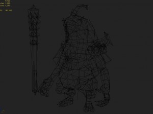 low poly 3d monster - armadillo fine Model 3D