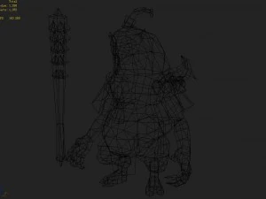 low poly 3d monster - armadillo fine 3D Model