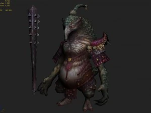 low poly 3d monster - armadillo fine 3D Model