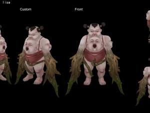 low poly 3d monster - ginseng fruit 3D Model