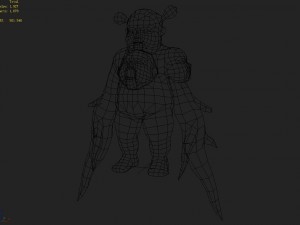 low poly 3d monster - ginseng fruit 3D Model