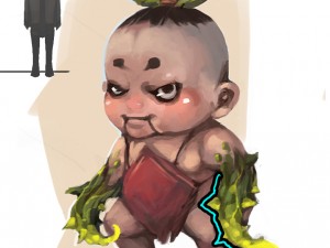 low poly 3d monster - ginseng fruit doll 01 Modelo 3D