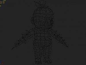 low poly 3d monster - ginseng fruit doll 01 3D मॉडल