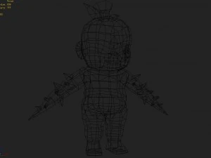 low poly 3d monster - ginseng fruit doll 01 3D Model