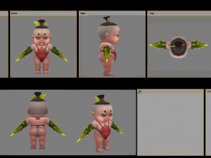low poly 3d monster - ginseng fruit doll 01 3D मॉडल