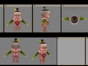 low poly 3d monster - ginseng fruit doll 01 3D Model