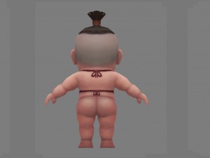 low poly 3d monster - ginseng fruit doll 02 Modèle 3D
