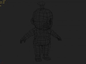low poly 3d monster - ginseng fruit doll 02 Modèle 3D