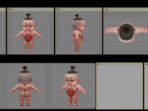 low poly 3d monster - ginseng fruit doll 02 Modèle 3D