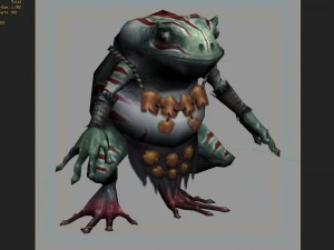 low poly 3d monster - scattered frog 3D Model