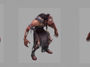 low poly 3d monster - zombies 3D-Modell