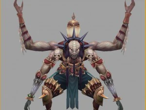 low poly 3d monster - shahua 3D Model