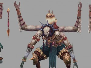 low poly 3d monster - shahua 3D Model