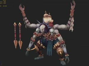 low poly 3d monster - shahua 3D Model