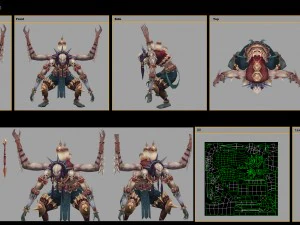 low poly 3d monster - shahua 3D Model